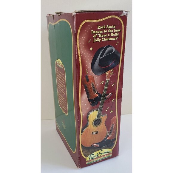 Rockin Jolly Rock Santa Animated Figure In Box Tested Works Vintage Christmas - Picture 13 of 15